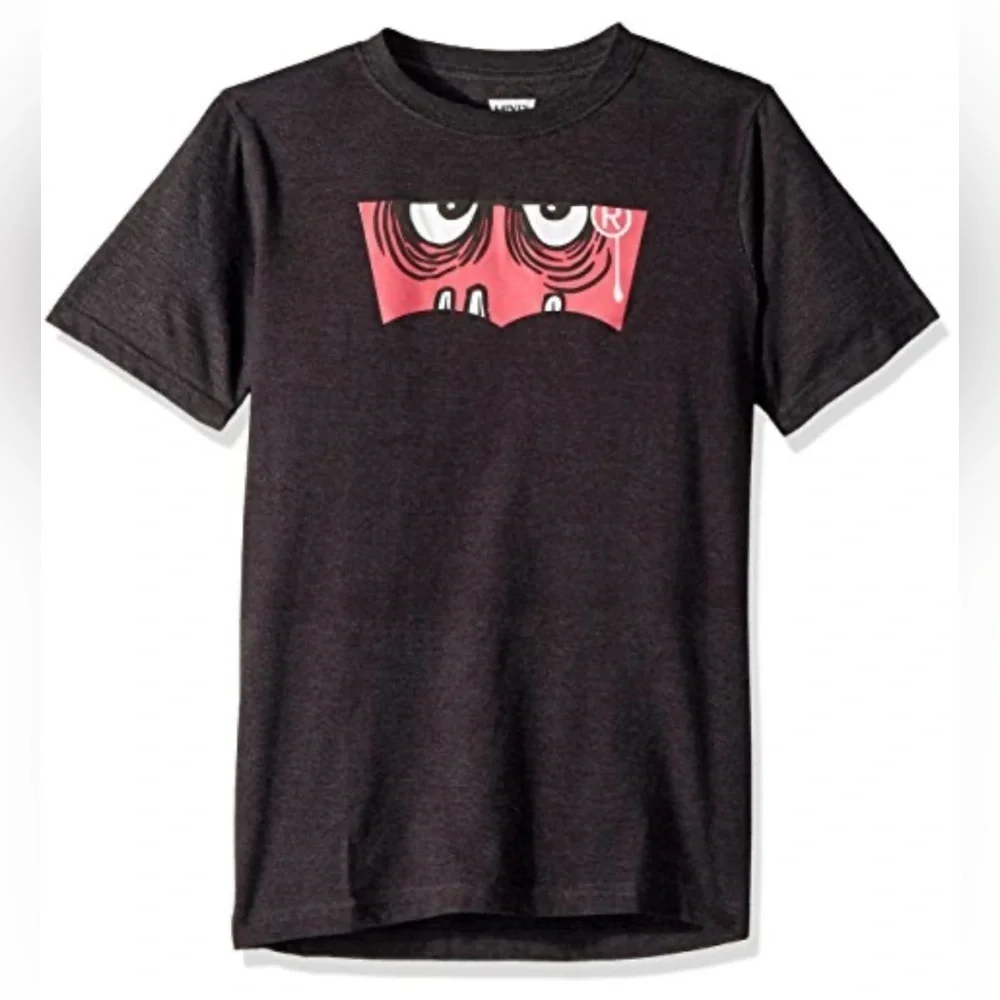 Levi's Kids Charcoal Tee with Red Graphic